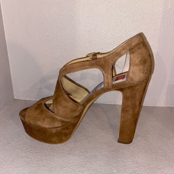 Michael Kors Harlen Platform Suede Heels - Picture 5 of 11